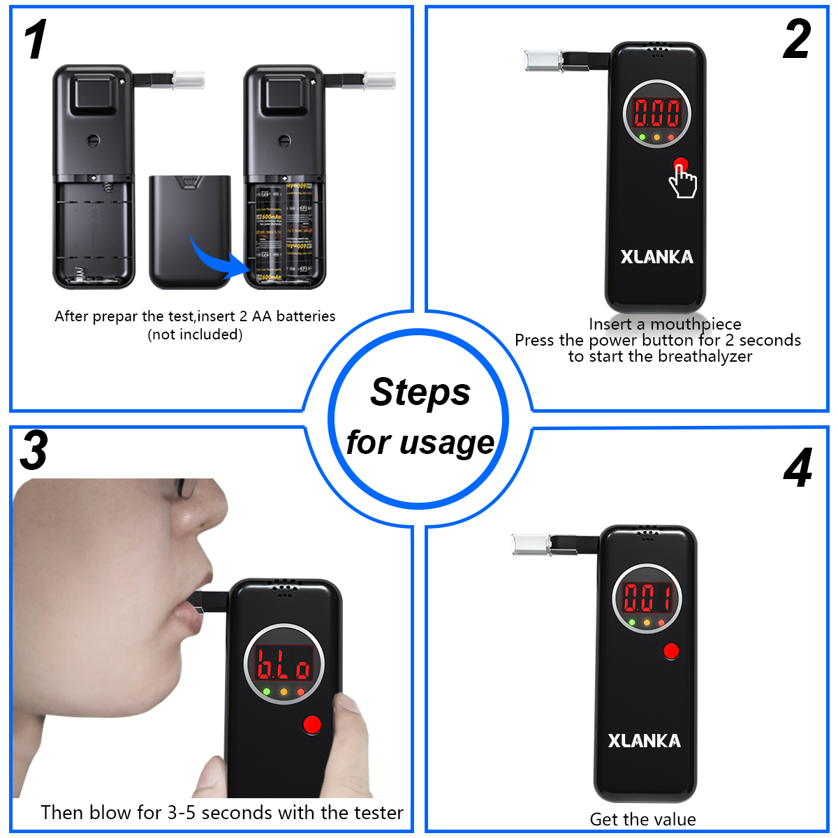 XLANKA LCD Digital Display Breathalyzer